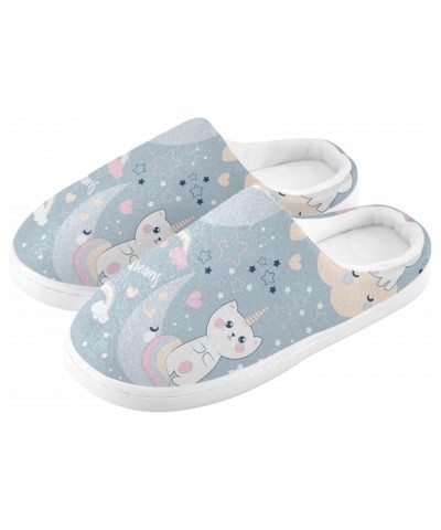 Men's Women's House Slipper with Memory Foam Cute Cat Uicorn Clouds Moon Cozy Cotton Slipper for Bedroom Spa $15.74 Slippers