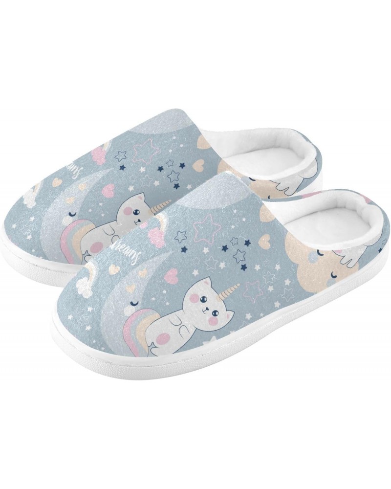 Men's Women's House Slipper with Memory Foam Cute Cat Uicorn Clouds Moon Cozy Cotton Slipper for Bedroom Spa $15.74 Slippers