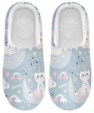 Men's Women's House Slipper with Memory Foam Cute Cat Uicorn Clouds Moon Cozy Cotton Slipper for Bedroom Spa $15.74 Slippers