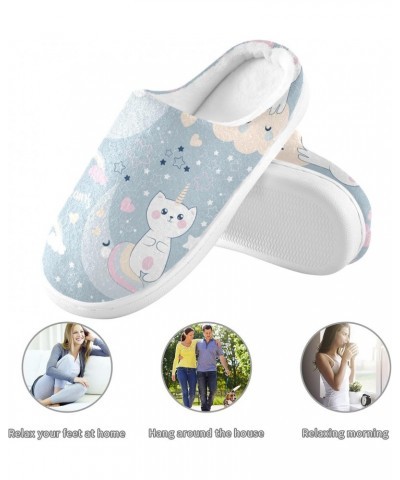 Men's Women's House Slipper with Memory Foam Cute Cat Uicorn Clouds Moon Cozy Cotton Slipper for Bedroom Spa $15.74 Slippers