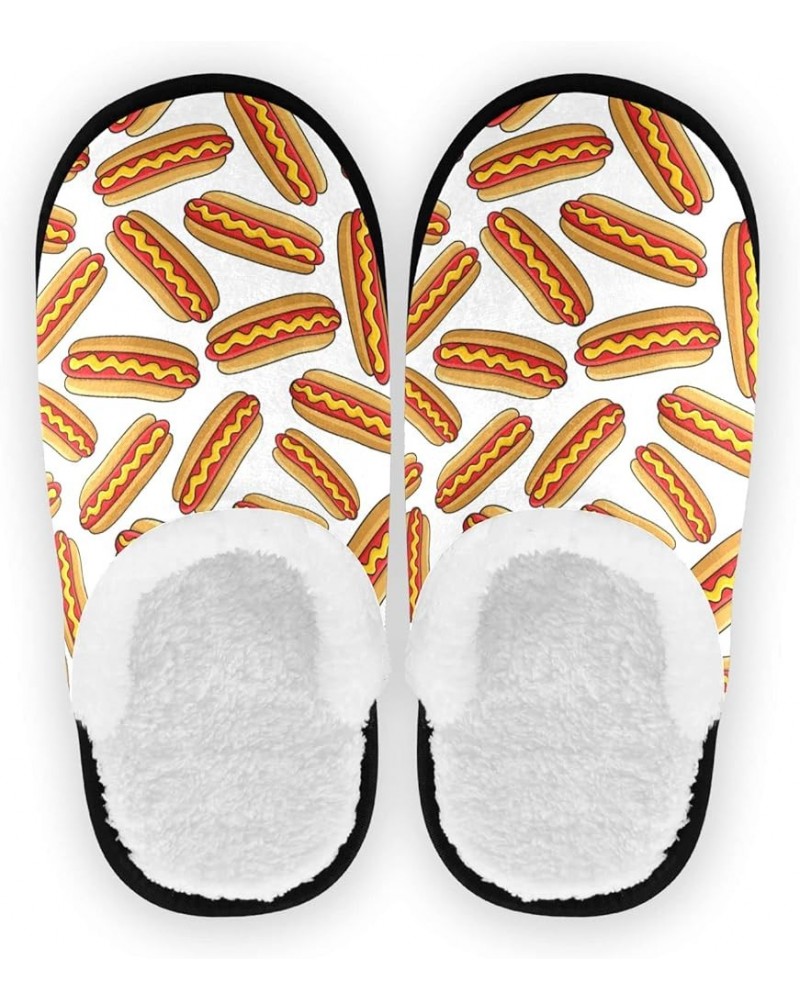 Fast Food Hot Dog Spa Slippers Sandwiches House Slippers Slippers Non-Slip Home Shoes M for Men Woman Multi $12.98 Slippers