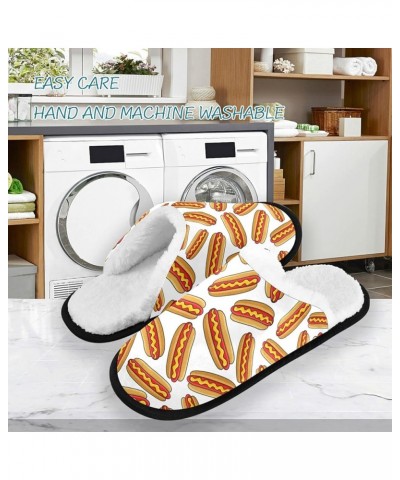 Fast Food Hot Dog Spa Slippers Sandwiches House Slippers Slippers Non-Slip Home Shoes M for Men Woman Multi $12.98 Slippers