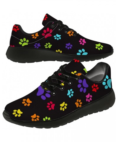 Paw Print Shoes Women's Men's Tennis Shoes Rainbow Animal Dog Cat Paw Shoes Running Trainer Sneakers Gifts for Girls Boys,US ...