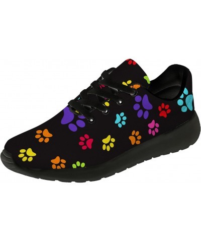 Paw Print Shoes Women's Men's Tennis Shoes Rainbow Animal Dog Cat Paw Shoes Running Trainer Sneakers Gifts for Girls Boys,US ...