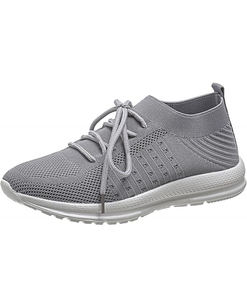 Mens High Top Sneakers, Women's Air Cushion Slip-On Walking Shoes, Casual Mesh Fashion Sneakers Gift Z 05-grey $17.39 Athleti...