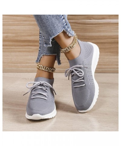 Mens High Top Sneakers, Women's Air Cushion Slip-On Walking Shoes, Casual Mesh Fashion Sneakers Gift Z 05-grey $17.39 Athleti...