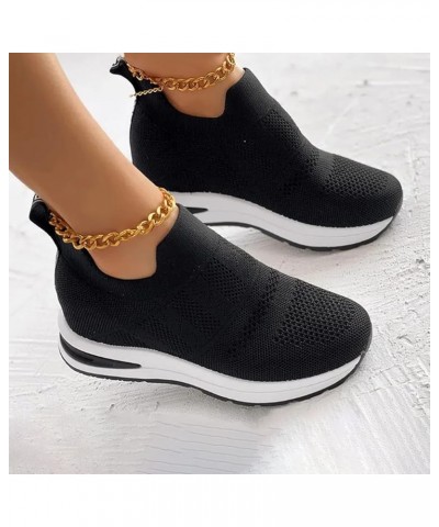 Womens Casual Shoes Air Cushion Breathable Flat Sole Inner Elevated Sports Shoes Comfortable Fit Single Shoes Large Women Fas...