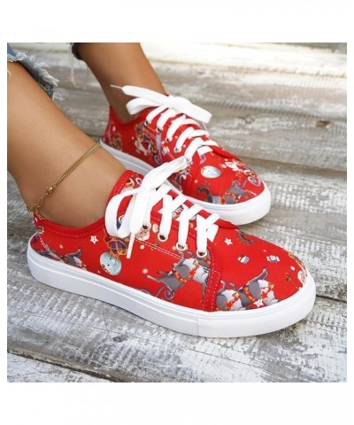 Women's Slip On Canvas Sneaker Fashion Leisure Shoes Low Top Platform Dress Shoes Gym Shoes Classic Slide Sandals Red $14.69 ...