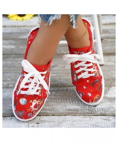 Women's Slip On Canvas Sneaker Fashion Leisure Shoes Low Top Platform Dress Shoes Gym Shoes Classic Slide Sandals Red $14.69 ...