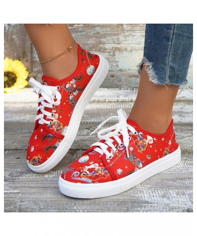 Women's Slip On Canvas Sneaker Fashion Leisure Shoes Low Top Platform Dress Shoes Gym Shoes Classic Slide Sandals Red $14.69 ...