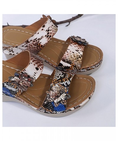 Sandals Women Summer, Sandals for Woman 2024 Dressy Fashion Platform Ankle Strap Open Toe Sandals Fashion Shoes Z01-multicolo...