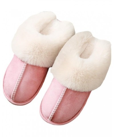 Comfortable Warm Furry Slippers Casual Breathable Slides Unisex Home Soft Slip Winter Fuzzy on Soft Slippers $14.05 Slippers