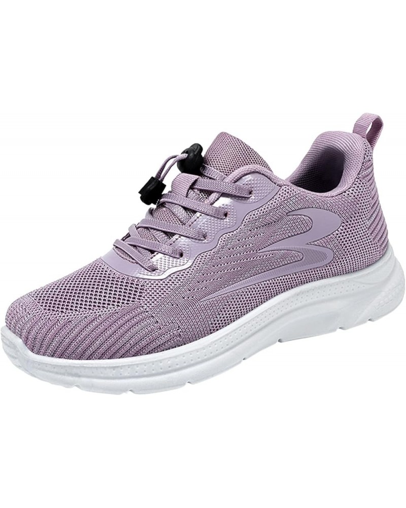 Fashion Summer and Autumn Women Sneakers Shoes Fly Woven Mesh Breathable Sneaker Booties for Women No Heel (Red, 7) 8 Purple ...