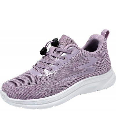 Fashion Summer and Autumn Women Sneakers Shoes Fly Woven Mesh Breathable Sneaker Booties for Women No Heel (Red, 7) 8 Purple ...