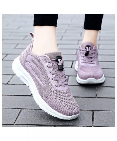 Fashion Summer and Autumn Women Sneakers Shoes Fly Woven Mesh Breathable Sneaker Booties for Women No Heel (Red, 7) 8 Purple ...