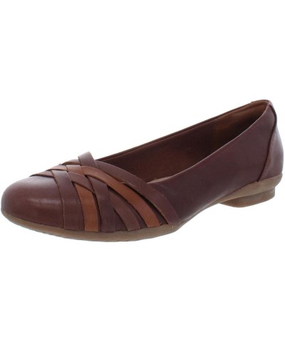 Womens Sara Clover Mahogany Leather Combination $21.74 Flats