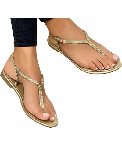 Strappy Sandals for Women Dressy Summer Open Toe Slingback Ankle Strap Sandals Wedding Bridal Prom Bridesmaid Sandals 3-gold ...