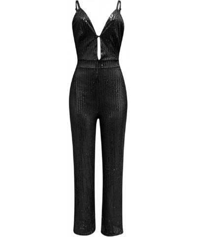 Summer Shorts Women Beach Jumpsuit For Women With Suspenders And Sequined Trousers For Women with Body Black➤➤ Pants for Wome...