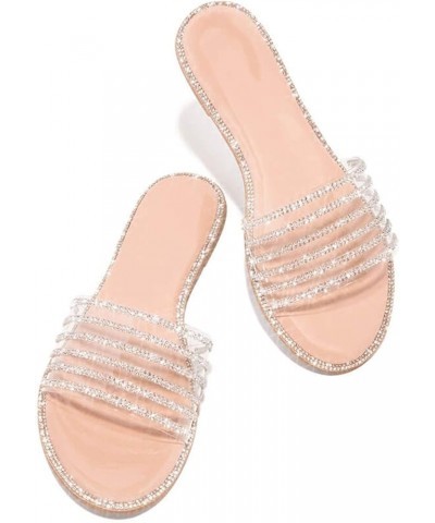 Women Flats Sandals, 2022 Summer Women Ladies Fashion Casual Flat Retro Slippers Crystal Shoes Sandals Women's Beach Sports S...