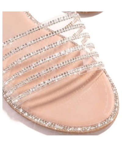 Women Flats Sandals, 2022 Summer Women Ladies Fashion Casual Flat Retro Slippers Crystal Shoes Sandals Women's Beach Sports S...