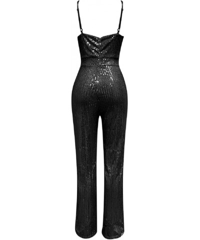 Summer Shorts Women Beach Jumpsuit For Women With Suspenders And Sequined Trousers For Women with Body Black➤➤ Pants for Wome...