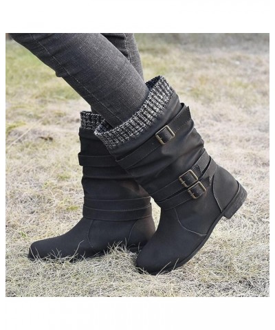 Snow Boots for Women Winter Shoes with Fur Lined Warm Comfortable Slip On Outdoor Waterproof Shoes Ankle Booties Black $30.83...