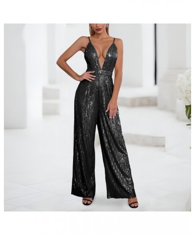 Summer Shorts Women Beach Jumpsuit For Women With Suspenders And Sequined Trousers For Women with Body Black➤➤ Pants for Wome...