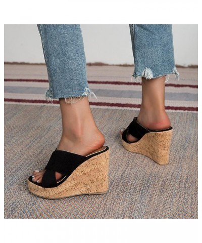 Fashion Women Summer Shoes Flatform 280 Black $22.53 Sandals