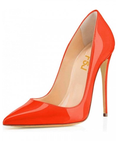 Women Formal Pointed Toe Pumps High Heel Sexy Stilettos Slip On Office Cute Evening Dress Shoes Size 4-15 US Orange $34.84 Pumps