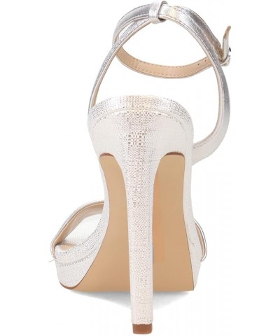 Womens Jade Ankle Strap Heel Soft Silver $17.62 Sandals