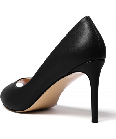 Women Peep Toe Pumps Mid-Heel Pumps Formal Wedding Bridal Classic Heel Open Toe Stiletto Matte Black $24.00 Pumps