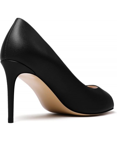 Women Peep Toe Pumps Mid-Heel Pumps Formal Wedding Bridal Classic Heel Open Toe Stiletto Matte Black $24.00 Pumps