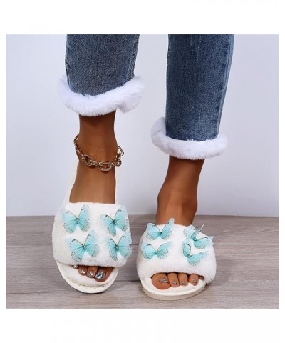 Fuzzy Slippers Women Vintage Fashion Cute Printing Warm Slippers Casual Home Shoes Fit & Flare Buttery Feeling Loungewear E-w...