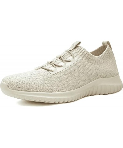 Women's Slip On Walking Shoes Lightweight Casual Running Sneakers A/Beige $28.55 Athletic Shoes