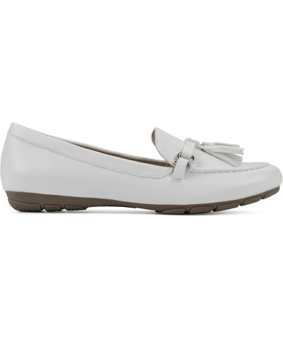 Women's Gush Driving Moccasin Loafer Flat White/Smooth $26.24 Loafers & Slip-Ons