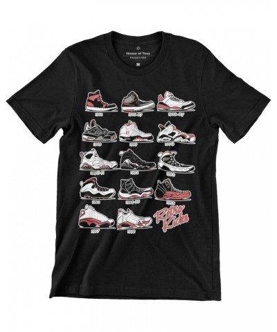 Jordan Retro Sneakers Image T Shirt to Match Jordans, Tee to Match Jordan 1 2 3 4 5 6 11 12 13 Gift for Jordan Light Pink $19...