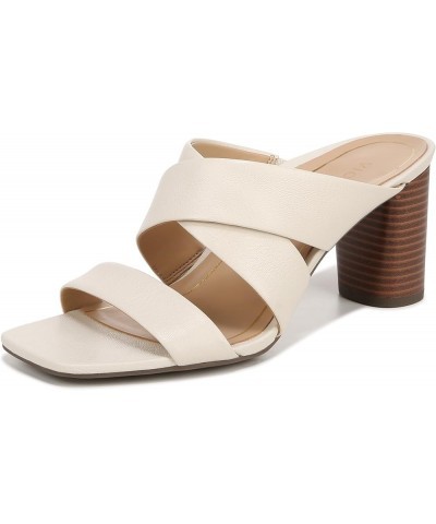 Women's Merlot Slide Sandal Cream Crinkle Leather $38.99 Pumps