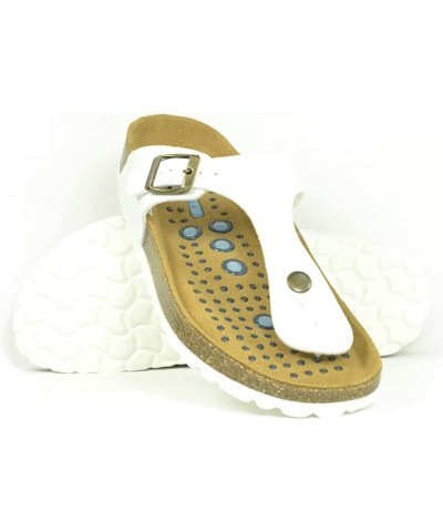 Siete Lunas Geneve Womens White Designer Thong Sandals White $24.95 Sandals