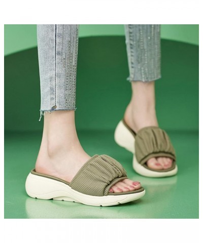 Women's Flat Sandals Classic Stilettos Heeled Flip Flops Stretch with Arch Support Green $21.59 Athletic Shoes