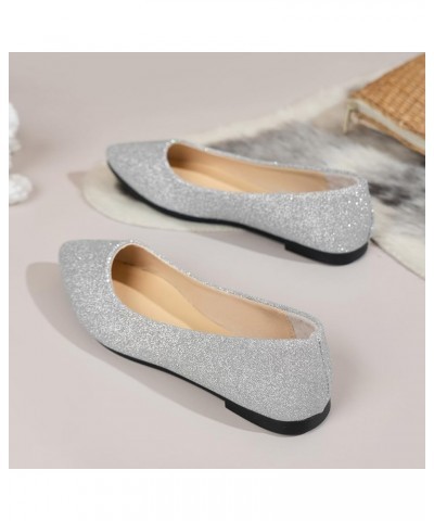 Women's Strappy Lace Up Open Square Toe Ankle Strap Summer Wedges Sandals Braided Flats Shoes 108-htrns-silver-a $10.95 Slippers