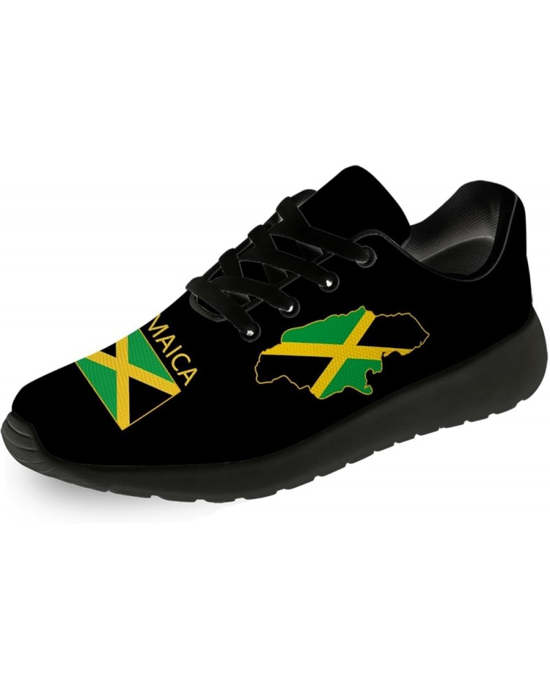 Jamaica Shoes for Women Men Tennis Walking Running Shoes Comfort Lightweight Jamaican Sneakers Gifts for Men Women 4970 Black...