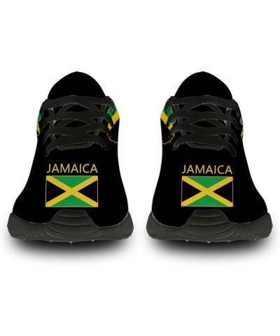 Jamaica Shoes for Women Men Tennis Walking Running Shoes Comfort Lightweight Jamaican Sneakers Gifts for Men Women 4970 Black...