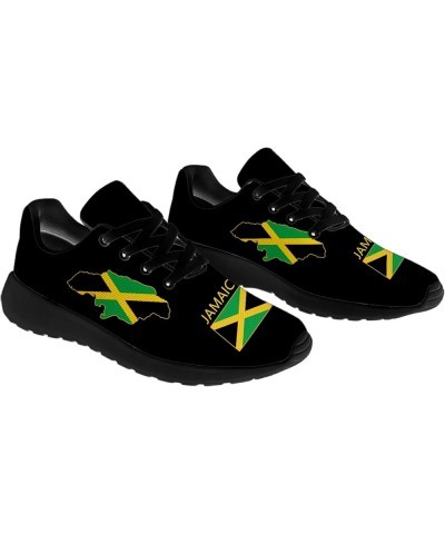 Jamaica Shoes for Women Men Tennis Walking Running Shoes Comfort Lightweight Jamaican Sneakers Gifts for Men Women 4970 Black...