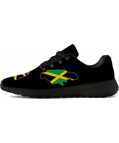 Jamaica Shoes for Women Men Tennis Walking Running Shoes Comfort Lightweight Jamaican Sneakers Gifts for Men Women 4970 Black...