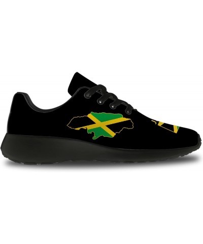 Jamaica Shoes for Women Men Tennis Walking Running Shoes Comfort Lightweight Jamaican Sneakers Gifts for Men Women 4970 Black...