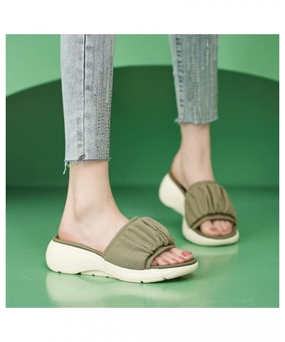 Women's Flat Sandals Classic Stilettos Heeled Flip Flops Stretch with Arch Support Green $21.59 Athletic Shoes