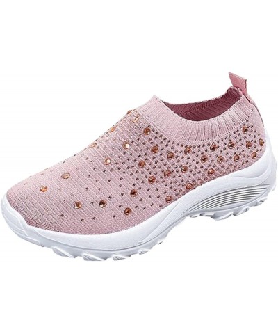 Slip on Sneakers Women, Walking Shoes for Women Arch Support Comfort Fashionable Slip on Breathable Sneakers Pink $16.45 Athl...