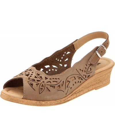 Women's Orella Slingback Sandal2 Beige $32.25 Sandals