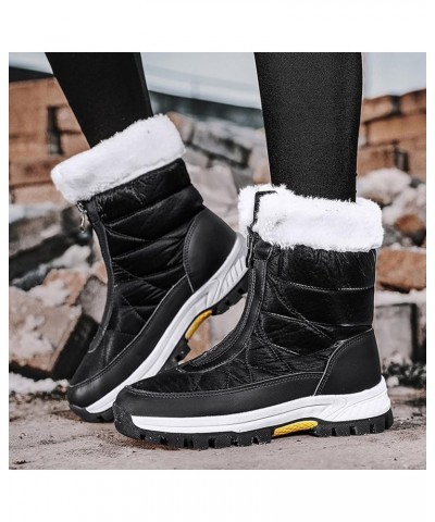 Snow Boots for Women 2023 Trendy Winter Boots for Women Waterproof Snow Size 10 Womens Size 10 1/2 Wide Winter Boots Outdoor ...