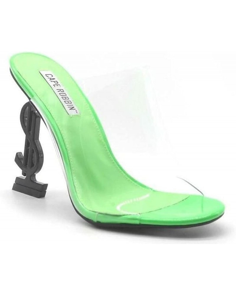 Clear high heels transparent sandals For Women Green Clear $26.09 Sandals